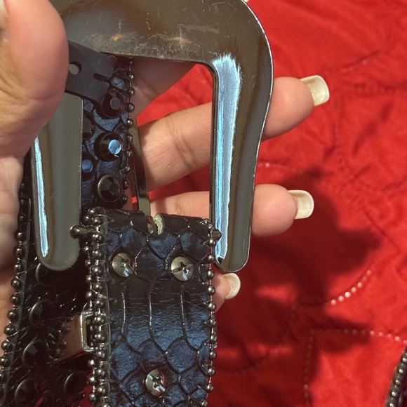 Edgy Black Belt with Skull Accents main image 11
